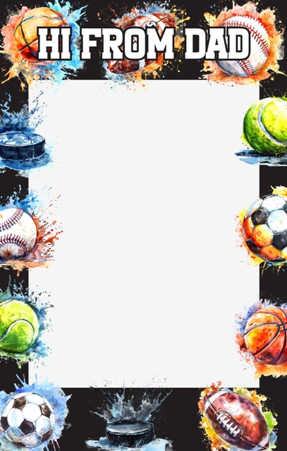 SPORTS BALLS FUN FROM DAD NOTEPAD